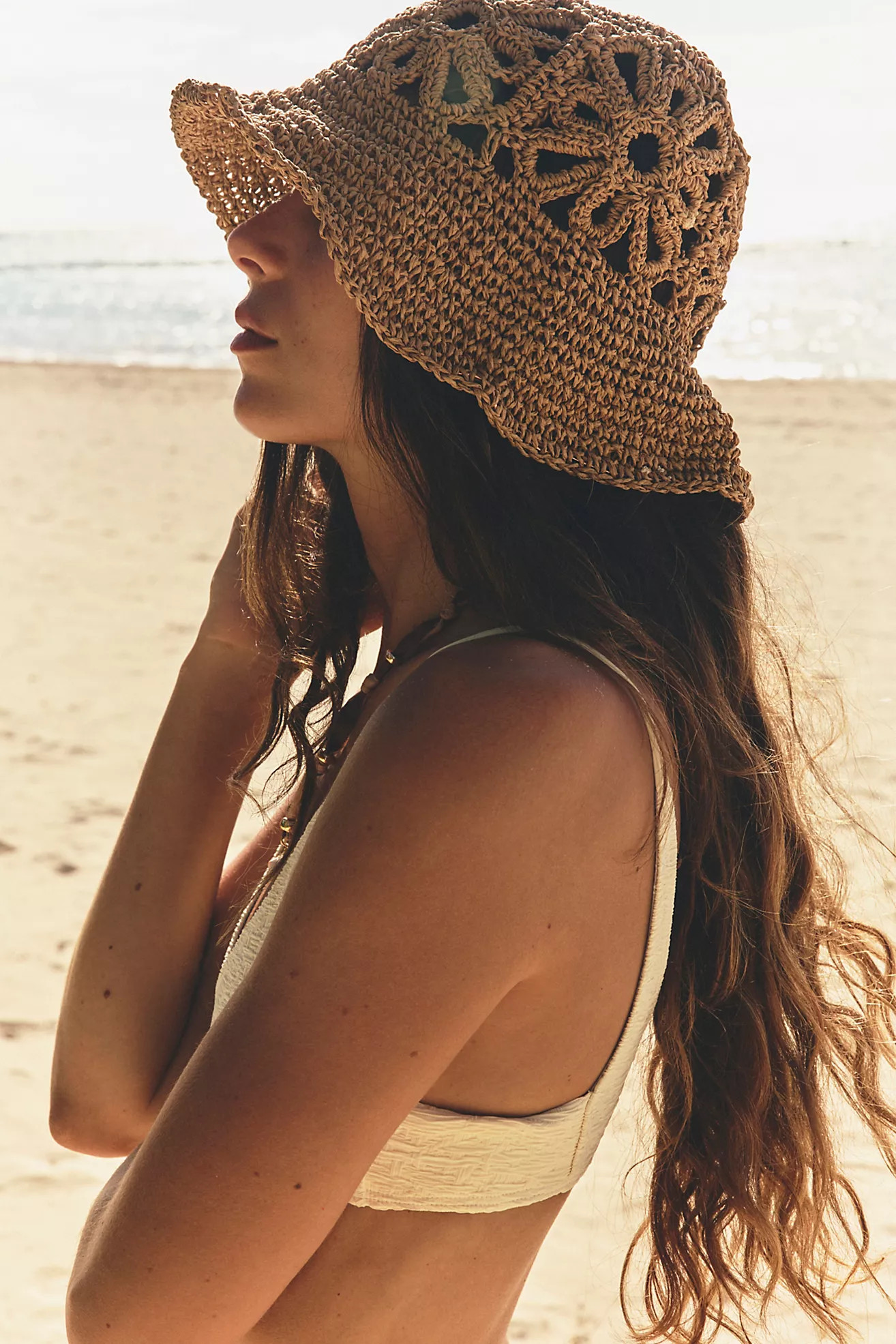 Cut-Out Daisy Straw Hat | Free People (Global - UK&FR Excluded)