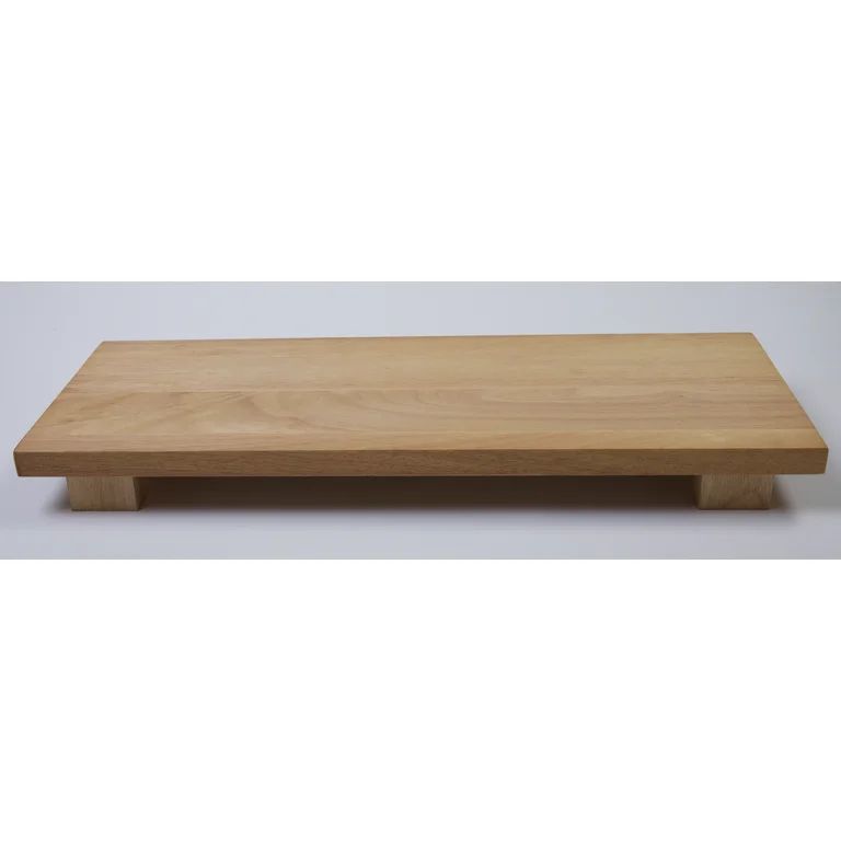 Better Homes & Gardens Rubber Wood Serve Footed Board | Walmart (US)