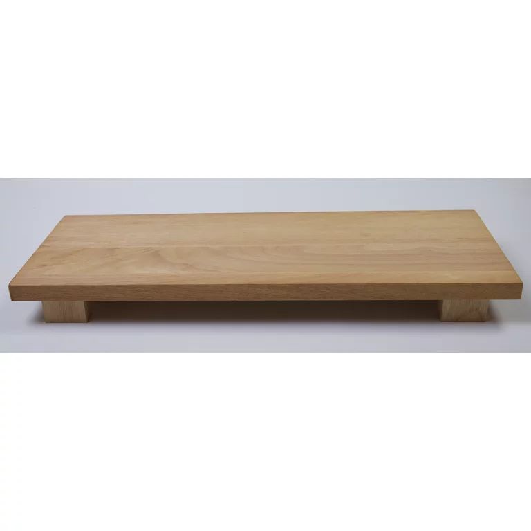 Better Homes & Gardens Rubber Wood Serve Footed Board - Walmart.com | Walmart (US)