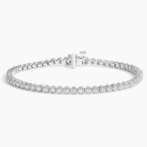 18K White Gold 6.5 in. Certified Lab Diamond Tennis Bracelet (2 ct. tw.) | Brilliant Earth
