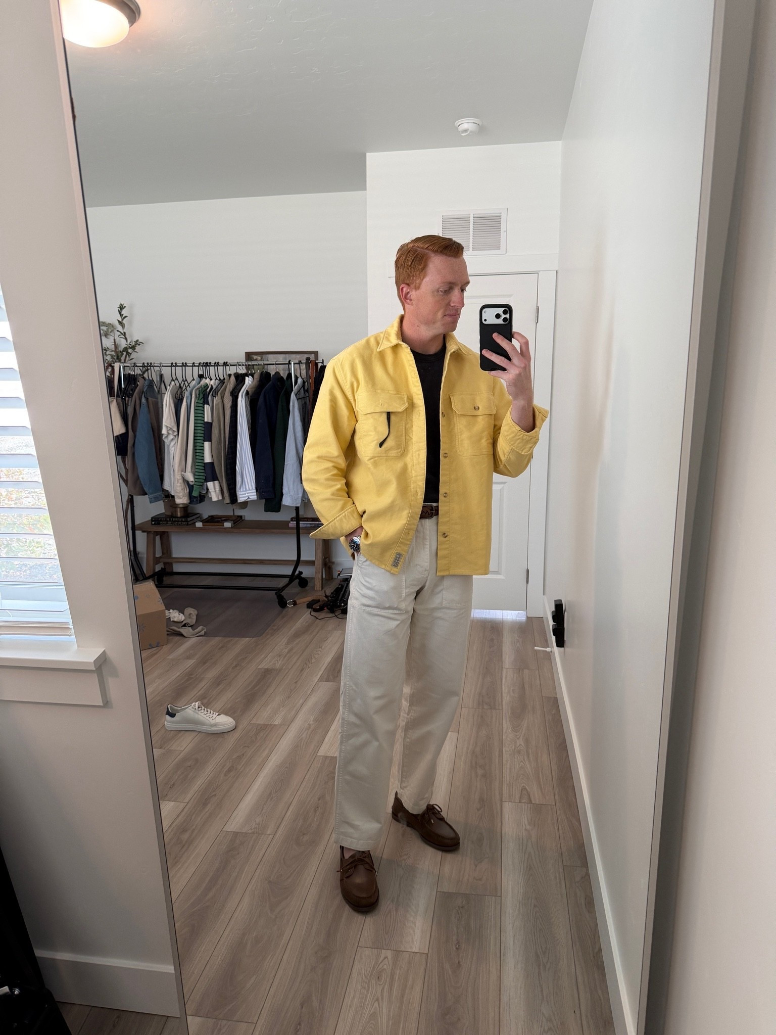 Loving this new shirt jacket from @abercrombie as a fun pop of fall color.

#LTKMens