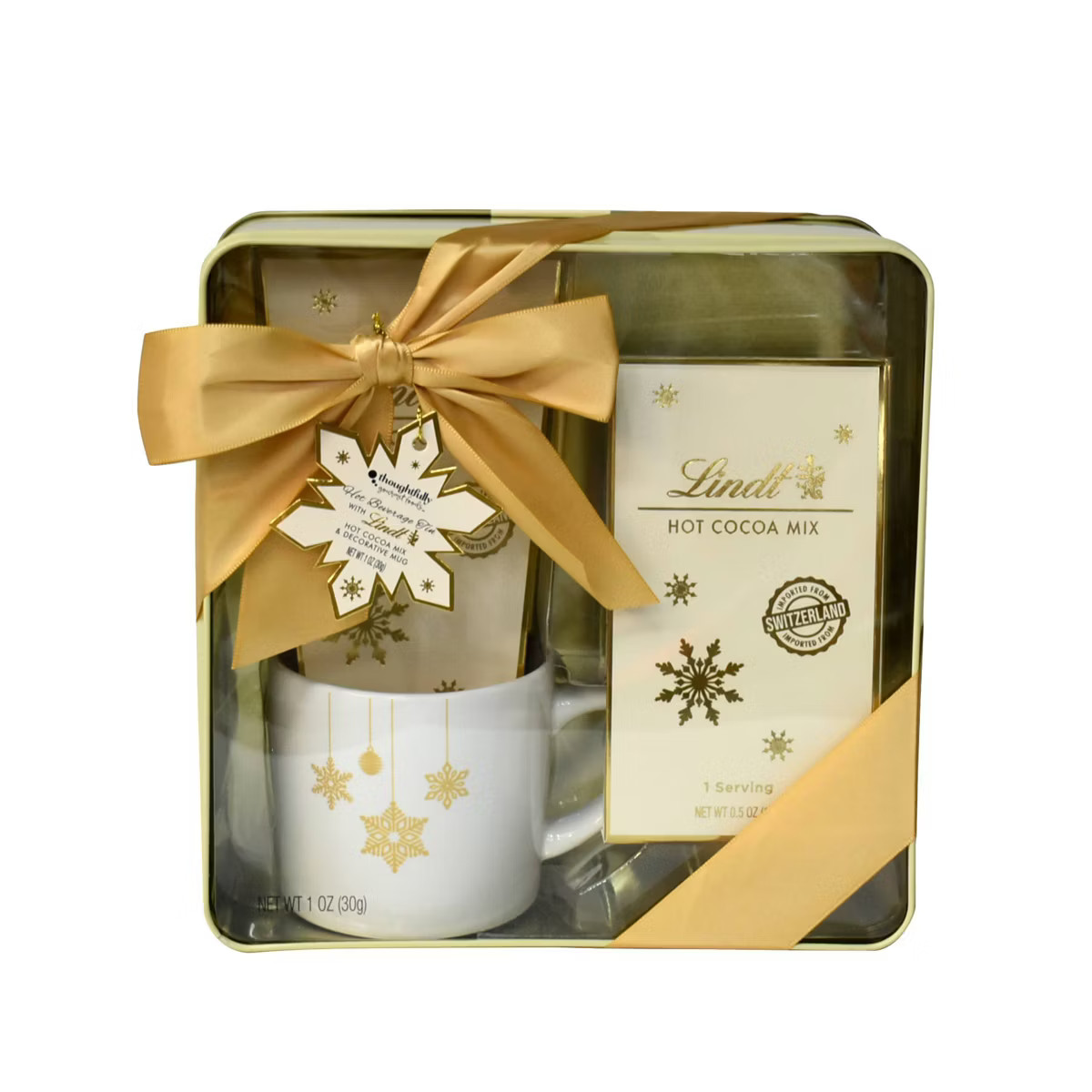 MODERN GOURMET FOODS Seasonal Christmas Hot Beverage Tin with Lindt - 1oz | Target