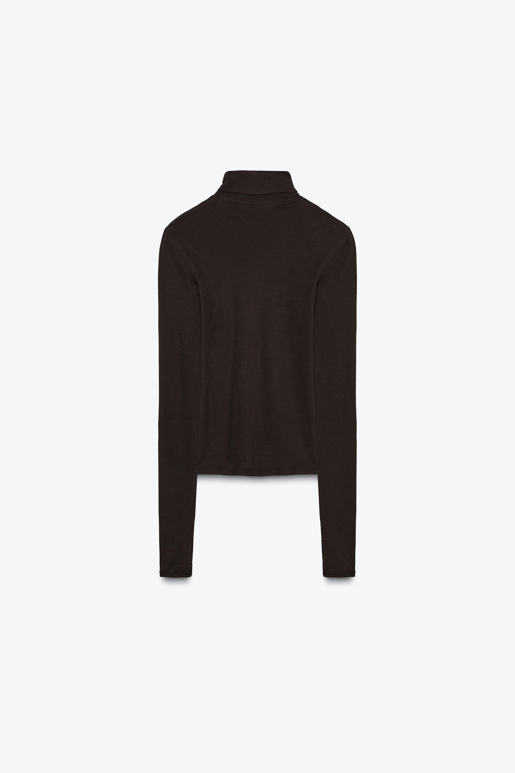 SLIM FIT HIGH NECK T-SHIRT | Zara UK