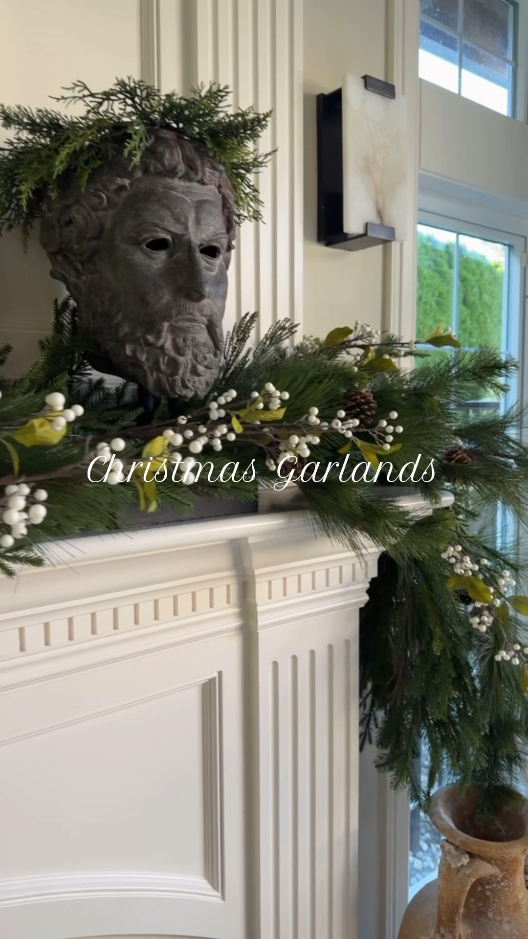 Garlands + stems I used for the mantel 🫶🏼 #christmas #garlands 

#LTKHome #LTKHoliday #LTKSeasonal