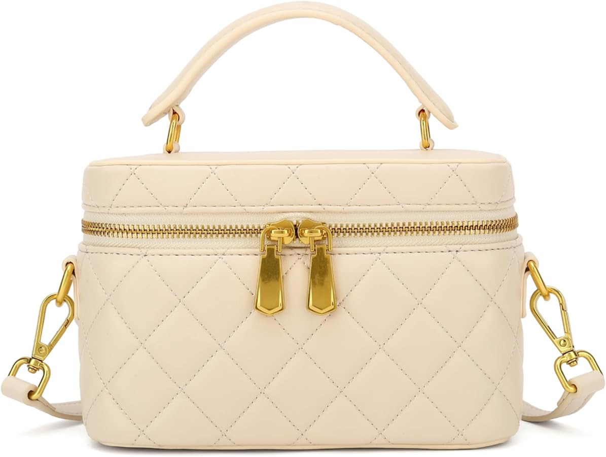 Scarleton Crossbody Bags for Women, Quilted Shoulder Bag Purse, Gold Chain Crossbody Bag Purses f... | Amazon (US)