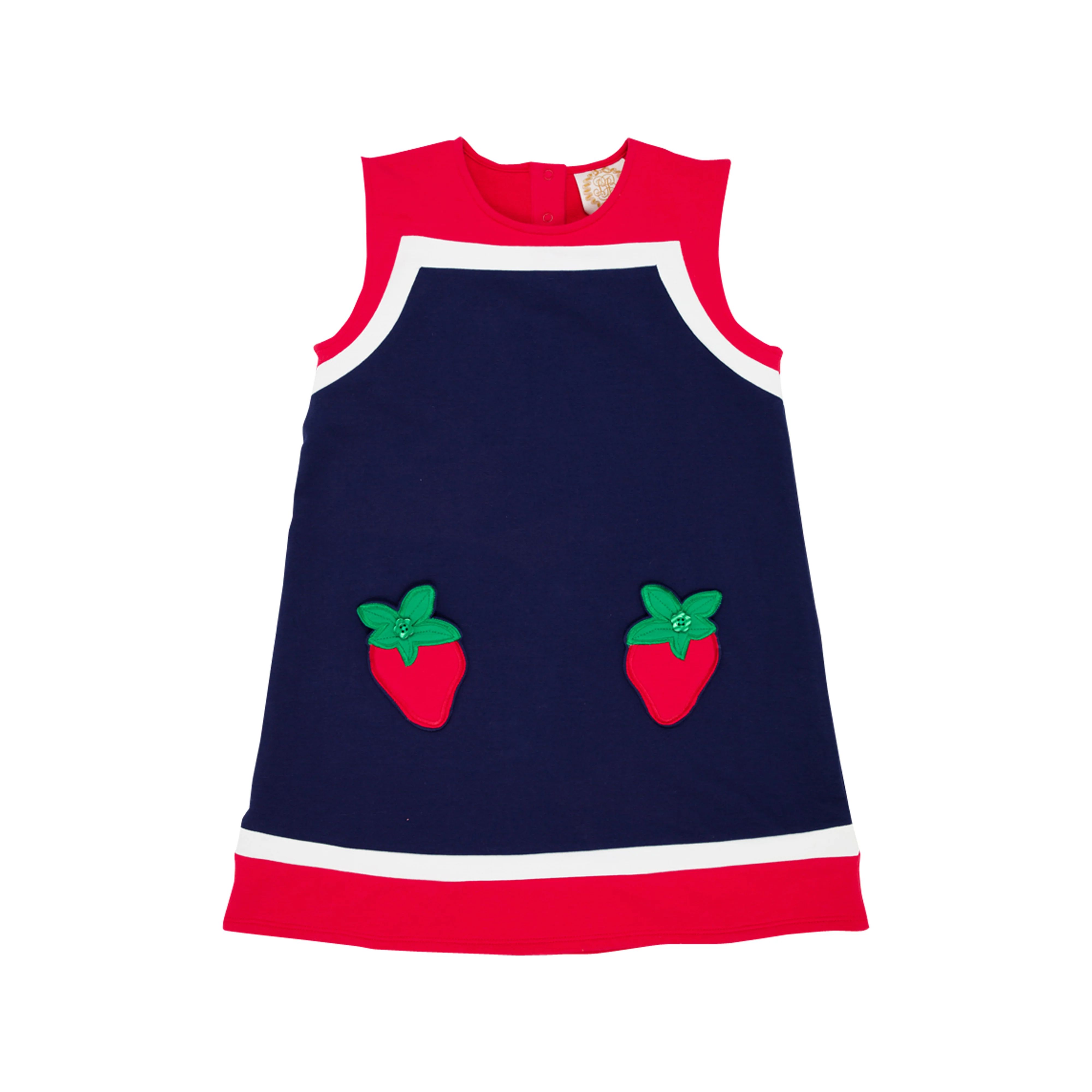 Ramsey Retro Jumper - Richmond Red, Worth Avenue White, & Nantucket Navy with Strawberry Applique... | The Beaufort Bonnet Company