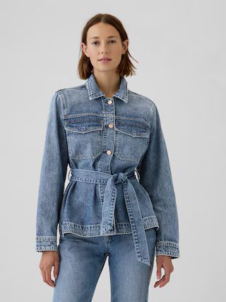 UltraSoft Belted Denim Jacket | Gap (US)