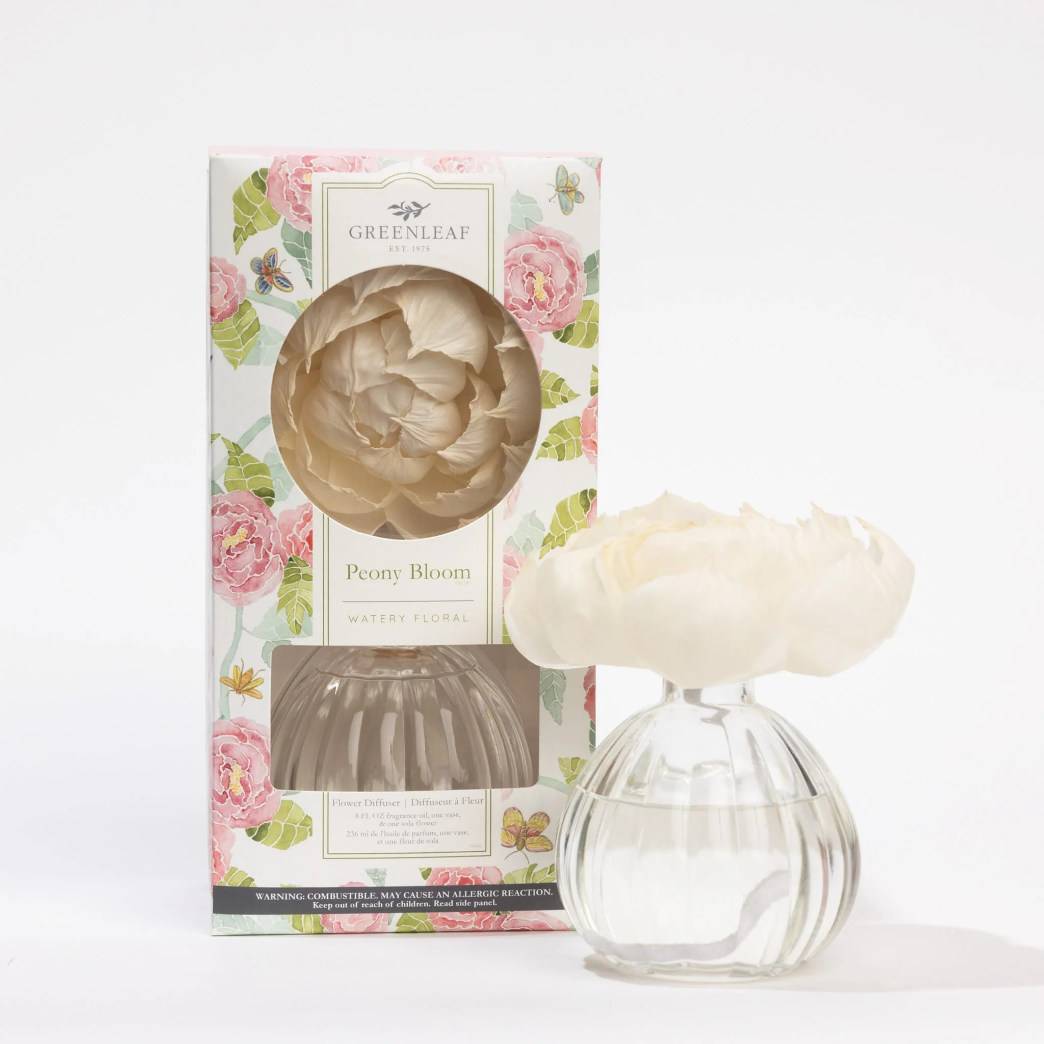 Peony Bloom Flower Diffuser | Greenleaf Gifts
