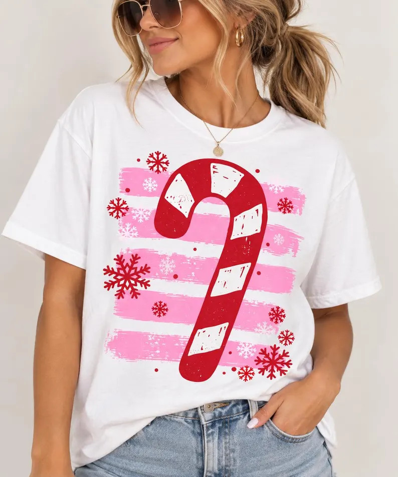 Candy Cane Shirt | Etsy (Global)
