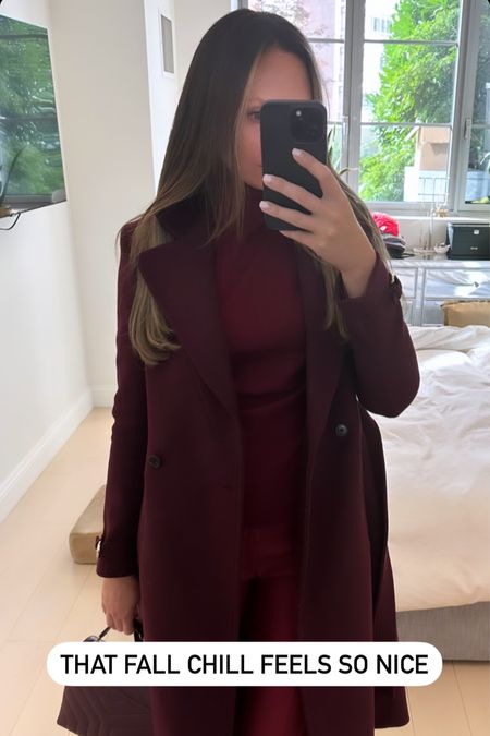 Fall burgundy #falloutfits 
Coat is an older season but linked something similar 