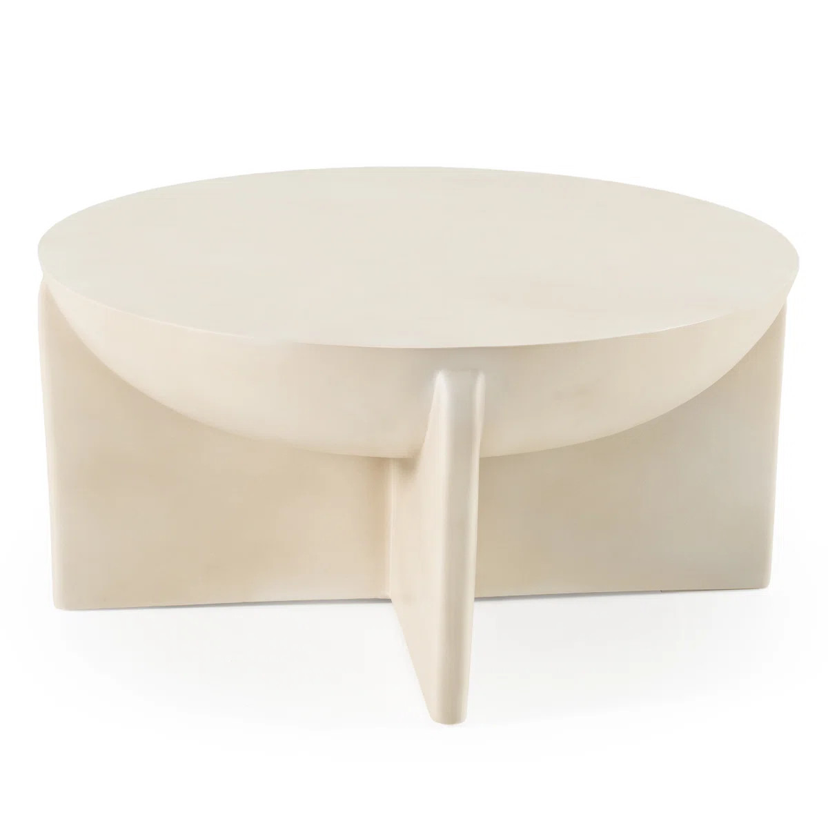 Soichi - Modern Concrete Round Coffee Table | Wayfair North America