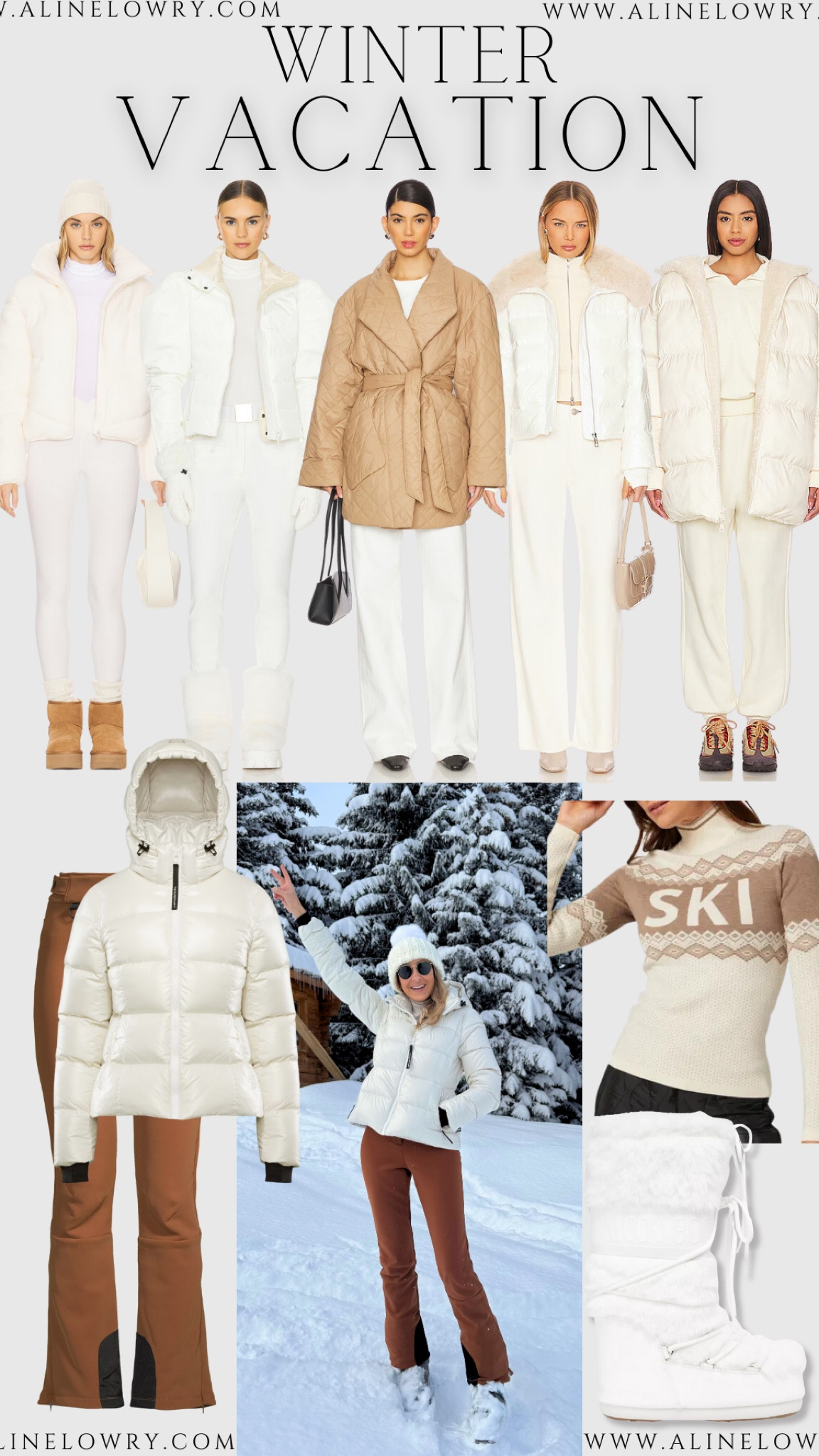 Winter outfit Idea I wore in Courchevel. Ski outfit idea. Ski sweater, puffer coat, ski pants, moon boots. 

#LTKStyleTip #LTKSeasonal #LTKU