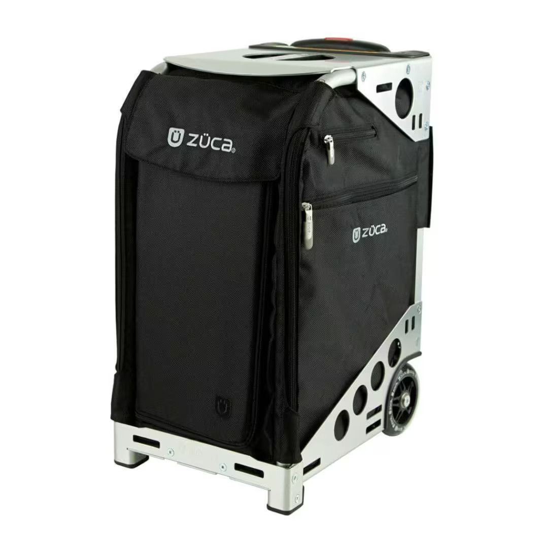 Zuca - Pro Travel Rolling Bag and Light Aluminum Alloy Silver Frame Combo - Black | Best Buy U.S.