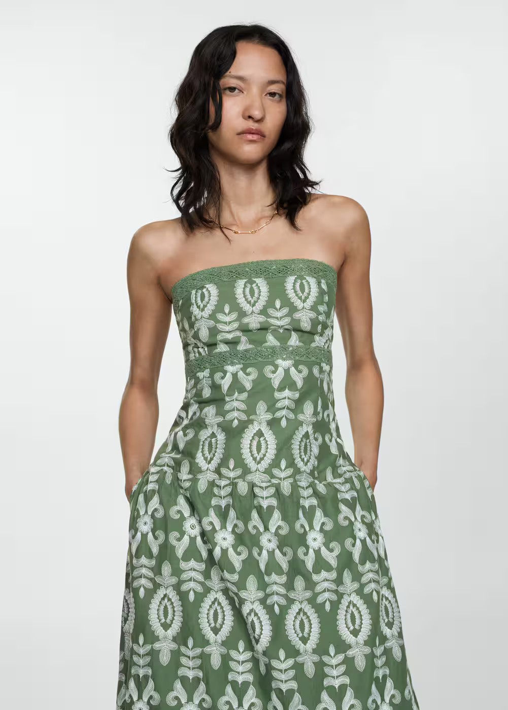 Strapless printed dress | MANGO (US)