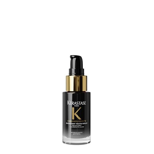 KÉRASTASE Chronologiste Overnight Travel Size Youth Serum - Age-Corrective Leave-In Serum for Hair Weakened by Signs of Aging, Anti-Frizz, Infused with Pro-Xylane™ & Ochrophyta Algae, 1.01 Fl Oz | Amazon (US)