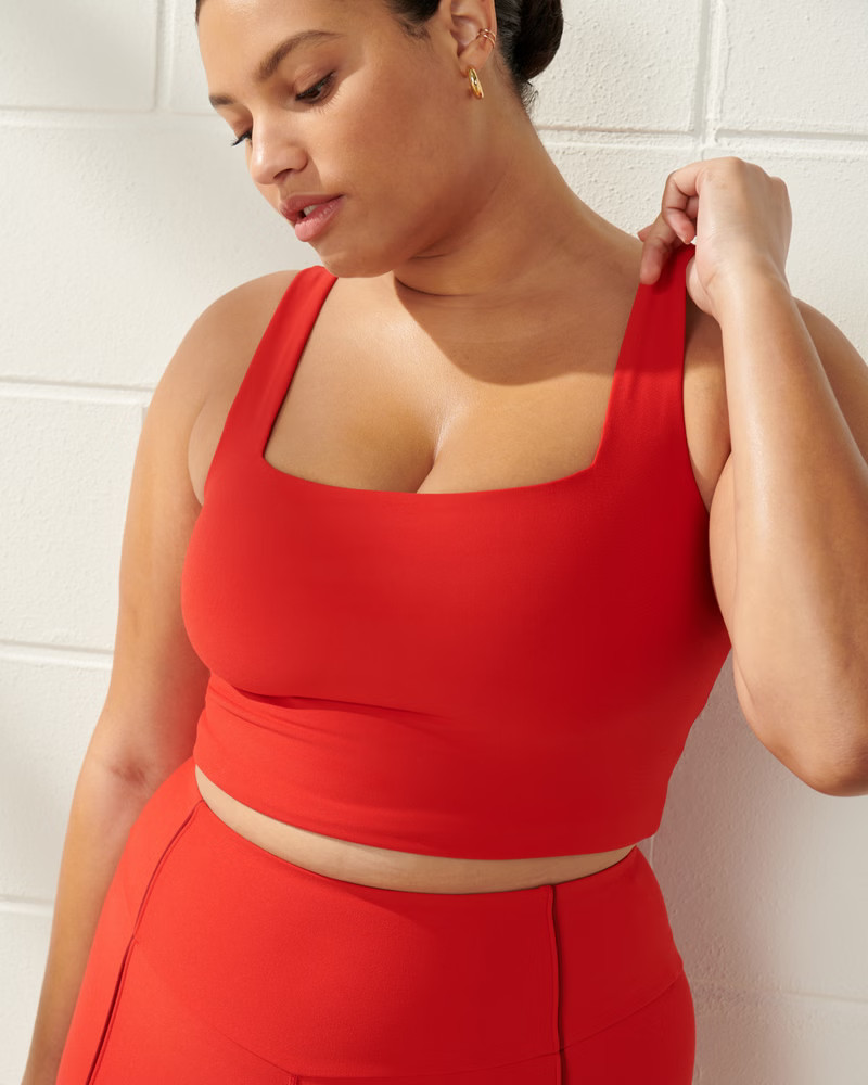 YPB sculptLUX Curve Love Squareneck Slim Tank | Abercrombie & Fitch (US)