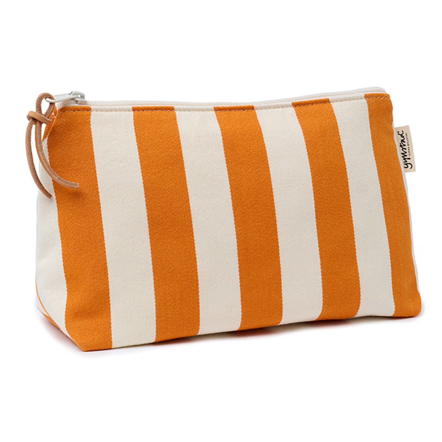Nora Stripe Sevilla Orange Wash Bag L | Wolf & Badger