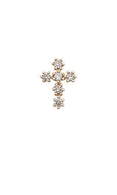 ERTH Grande Diamond Cross Stud in Gold from Revolve.com | Revolve Clothing (Global)