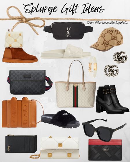 Designer splurge gift ideas holiday Christmas gifts for her gifts for mom sister aunt teen college daughter Gucci Valentino Ysl Prada Chloe belt bag Fanny pack Nordstrom sale baseball hat boots slippers purses handbag sunglasses wallet 

Follow my shop @thesensibleshopaholic on the @shop.LTK app to shop this post and get my exclusive app-only content!

#liketkit #LTKstyletip #LTKSeasonal #LTKHoliday
@shop.ltk
https://liketk.it/3QWaj