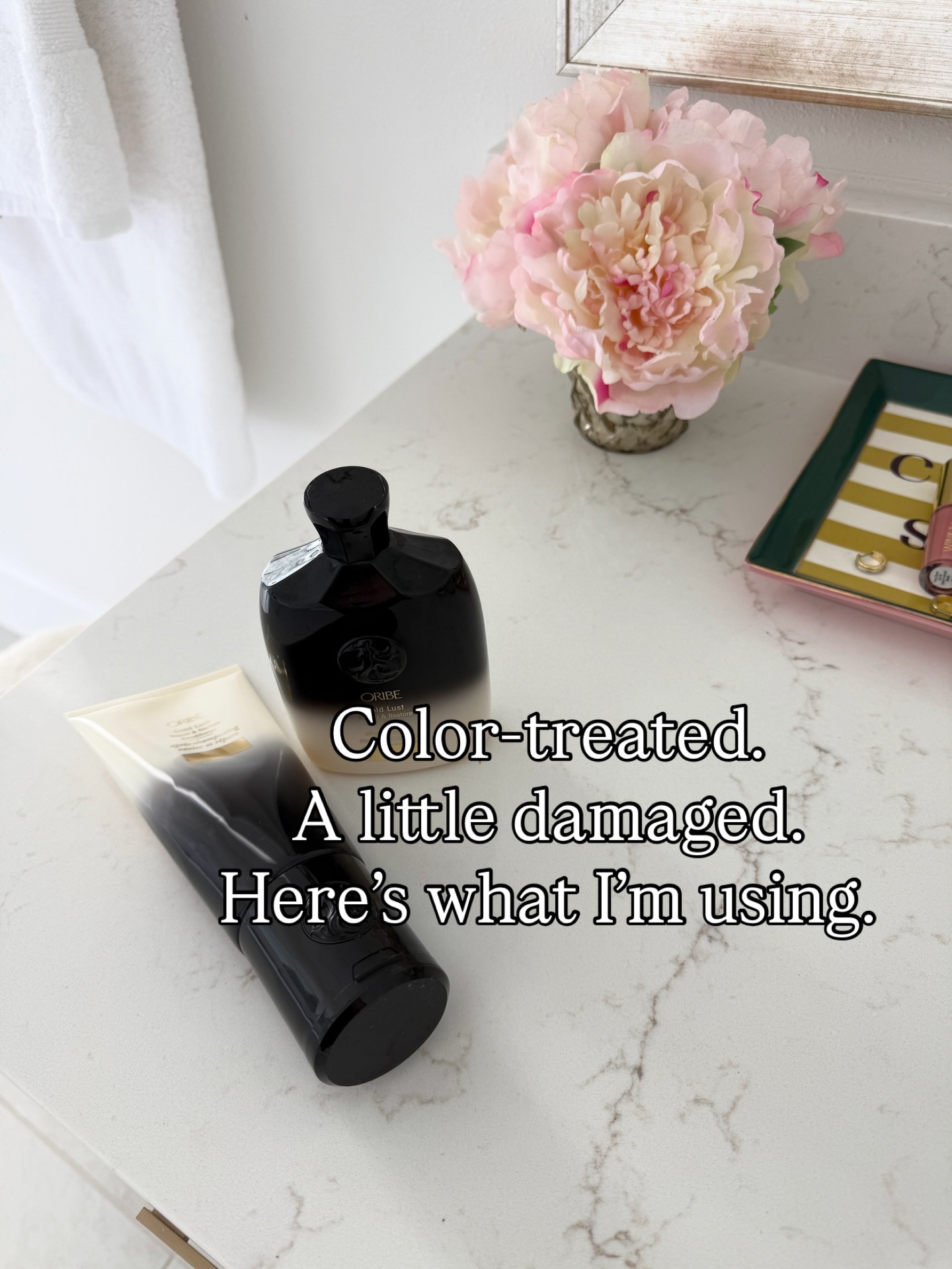 Color-treated. A little dry. A little damaged.

This is the routine I’m using right now — and it’s made such a difference.

A shampoo that cleans without stripping. A conditioner that actually restores instead of just coating. Texture that moves. Dry shampoo that extends wash day (without buildup). And a finishing spray that gives volume — not helmet hair.

At this stage, healthy hair matters more than overly styled hair.

Less damage. More intention. More softness.

If you want the full routine, comment HAIR and I’ll send everything over 🤍✨

What’s one hair struggle you’re working on right now?

#HairCareRoutine
#HealthyHairJourney
#ColorTreatedHair