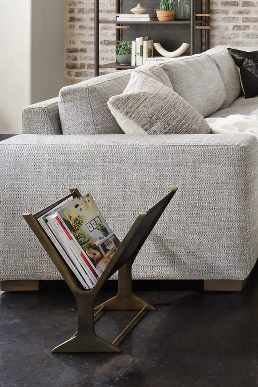Feldman Leather Sling Magazine Rack | Anthropologie (US)