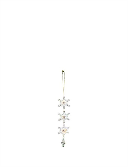 David Jones 23cm Plastic 3ps Snowflake Dangle Ornament | David Jones | David Jones (Australia & New Zealand)