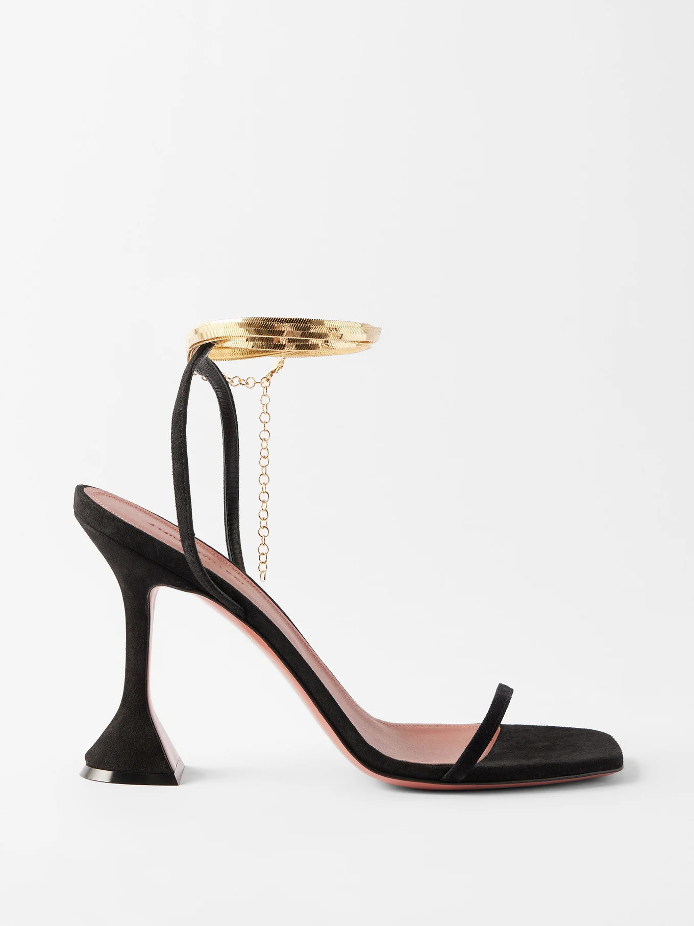 Henson 95 chain-strap suede sandals | Amina Muaddi | Matches (US)
