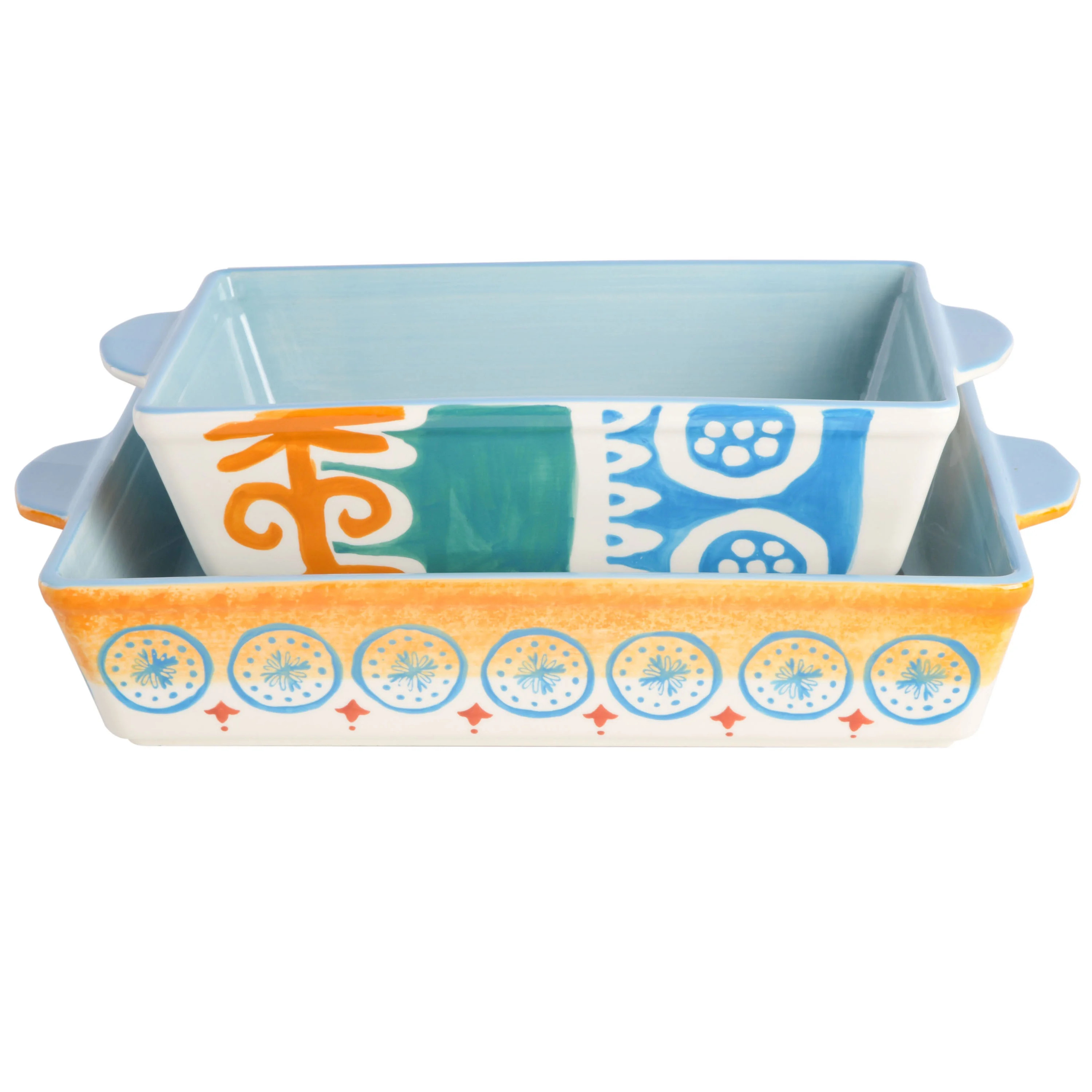Spice by Tia Mowry - Savory Saffron Blue 2PC Stoneware Bakeware Set | Walmart (US)