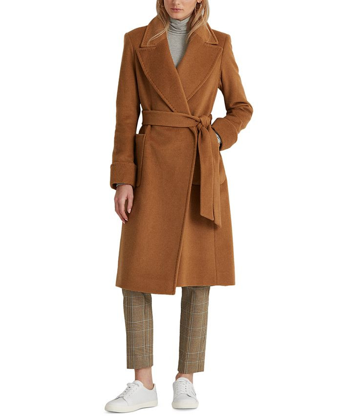 Lauren Ralph Lauren Women's Wool-Blend Wrap Coat & Reviews - Coats & Jackets - Women - Macy's | Macys (US)