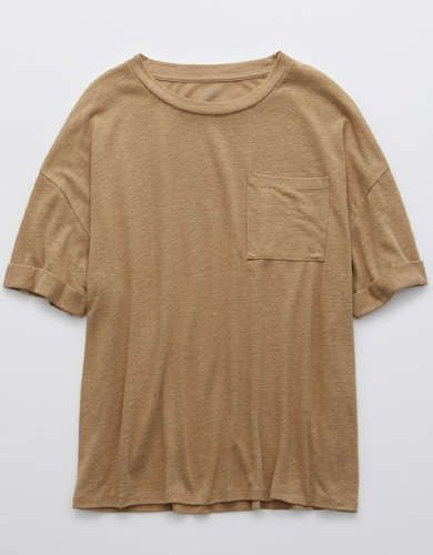 Aerie Linen Breezy T-Shirt | American Eagle Outfitters (US & CA)