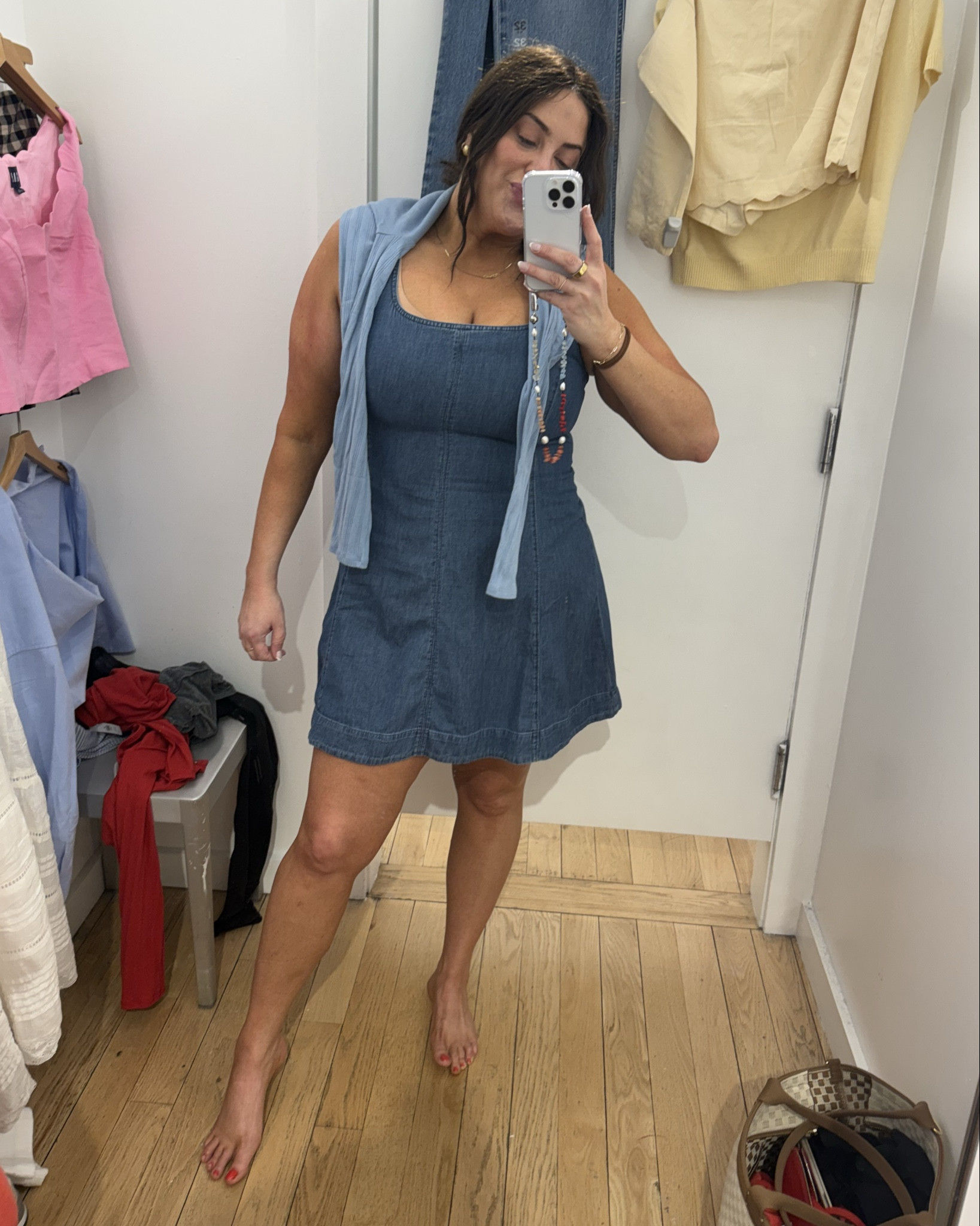 Another cute denim dress perfect for layering. Also comes in linen in same cut. Love it with a little cardigan. 

#LTKSaleAlert #LTKFindsUnder50 #LTKMidsize