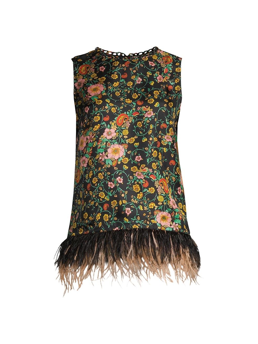 Kennedy Floral Feather-Hem Blouse | Saks Fifth Avenue