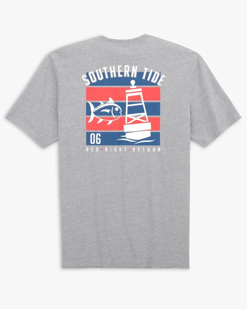 Red Right Return Skipjack Bouy Heather T-shirt | Southern Tide