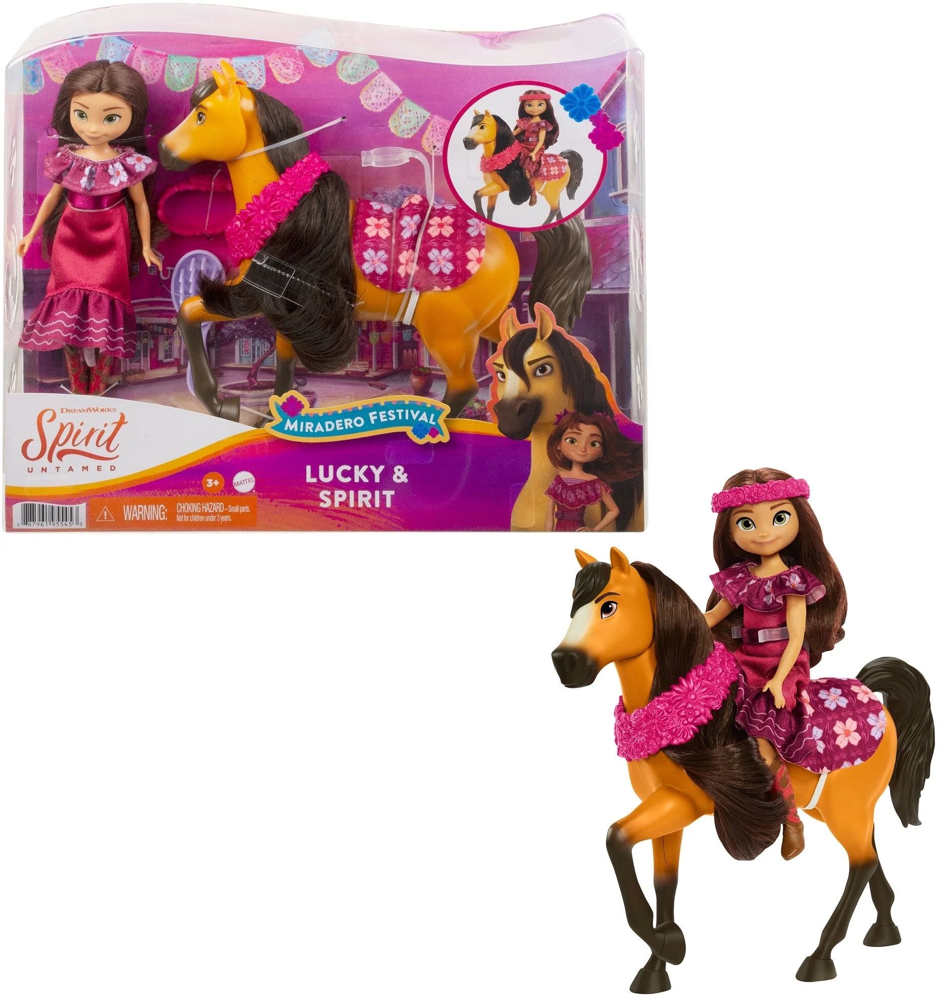 ​Spirit Untamed Miradero Festival Lucky Doll (7-in) with Dress, Floral Crown, Brush & Spirit Ho... | Walmart (US)