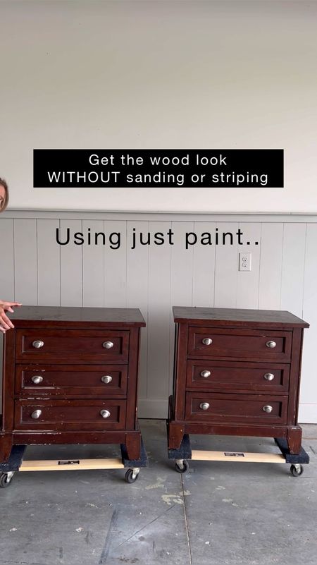 Faux Wood Finish Technique using these products! Brown paint is called Mahogany by UpPaint

#LTKsalealert #LTKhome