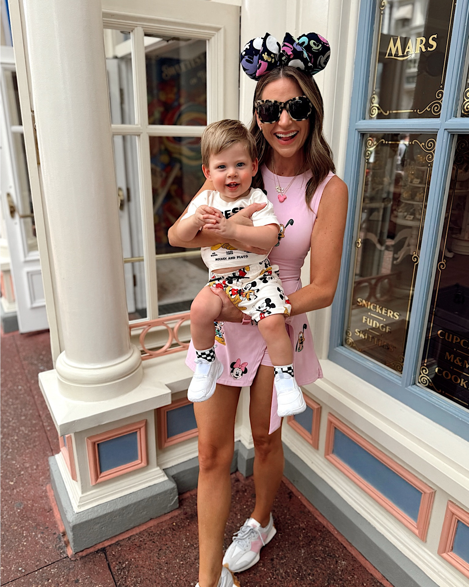 Today’s Disney park day ootd! In a small Etsy dress, Etsy ears, sneakers and accessories- fits tts. Storm’s outfit is from Walmart! 

What to wear to Walt Disney world spring women toddler 

#LTKKids #LTKootd #LTKTravel