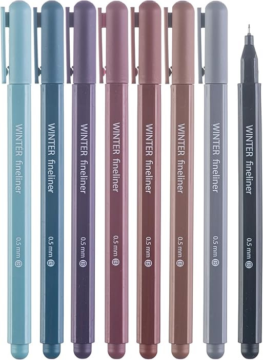 DIVERSEBEE Fine Tip Pens, 8 Bible Pens No Bleed Through, Assorted Colors, 0.5mm Fine Point Fineli... | Amazon (US)