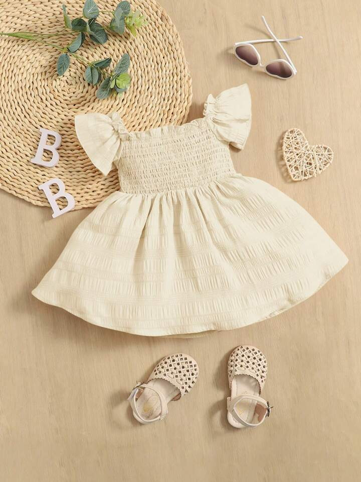 SHEIN Baby Girl's Casual And Comfortable Cross-Front Dress | SHEIN