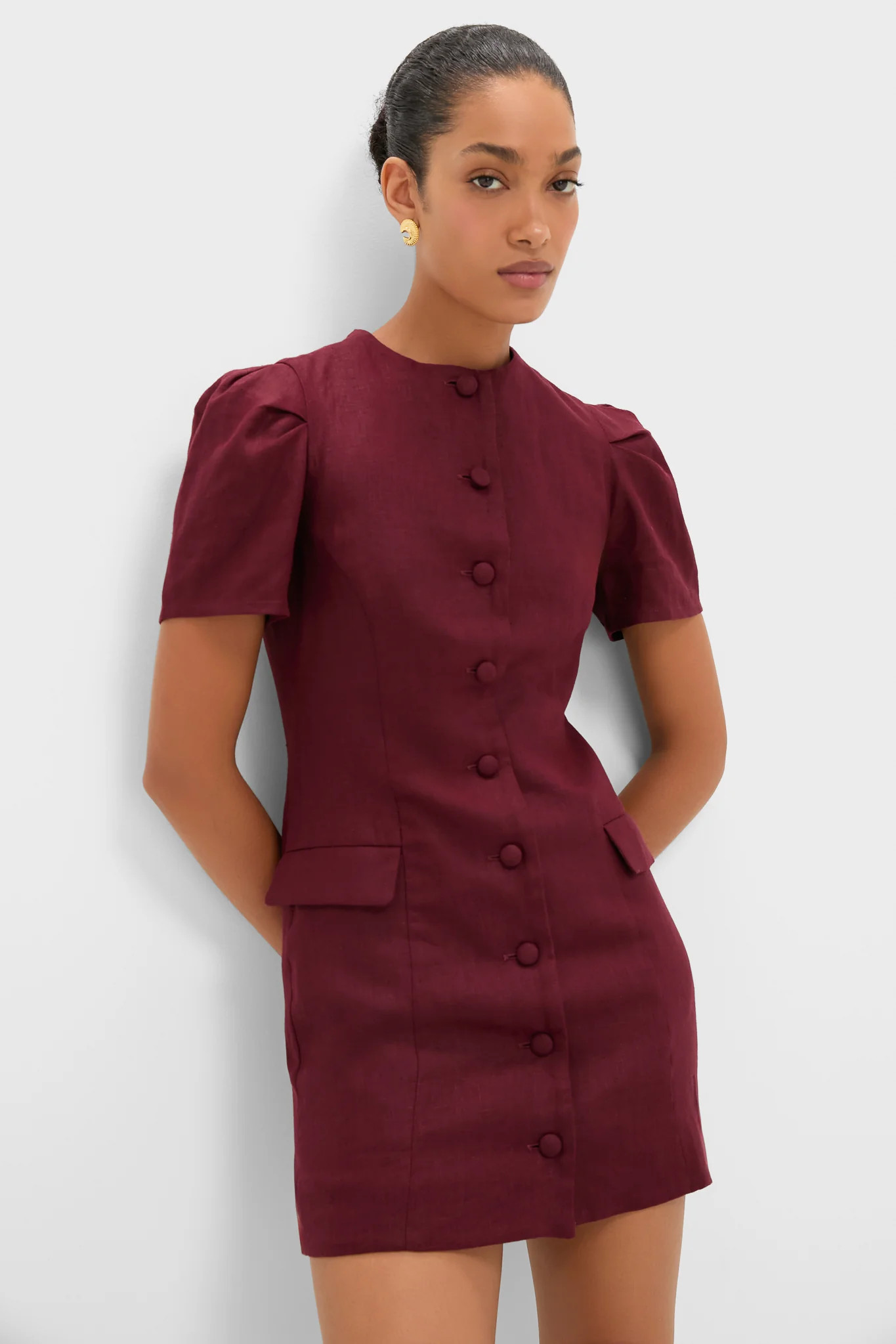 Bordeaux Emma Mini Dress | Tuckernuck (US)