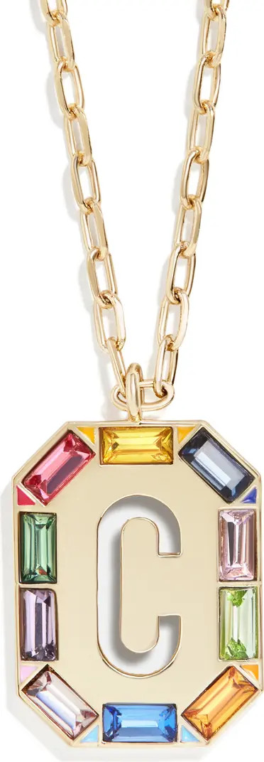 BaubleBar Alidia Initial Pendant Necklace | Nordstrom | Nordstrom