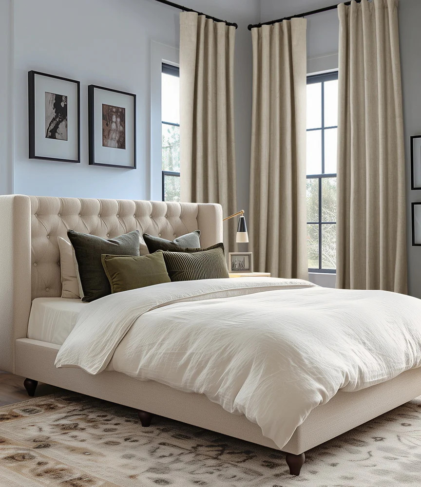 Light Tan Thermal Cross Linen Weave Custom Curtain | Half Price Drapes