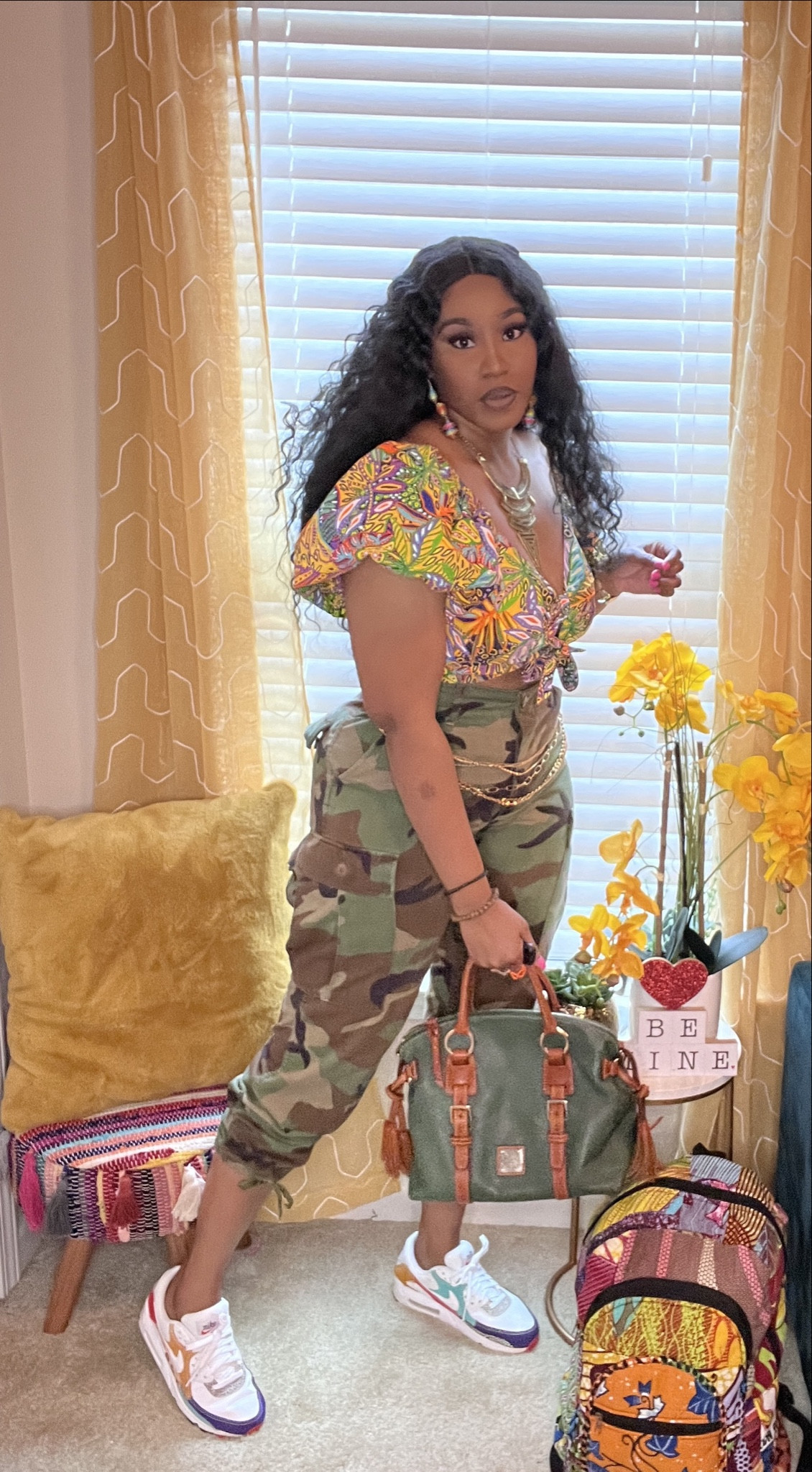 Bold and beautiful in mixed prints🎨
✨Shirt is from It’s Fashion ( I’m unable to link the shirt, but will link a similar one) 
✨Camo Pants are from a relative that is a retired veteran 
✨Handbag is from Dooney&Burke ( very old) 
✨Sneakers are from Nike (old) 
✨Gold Waist Chain from Amazonn



#LTKfindsunder100 #LTKstyletip #LTKSeasonal