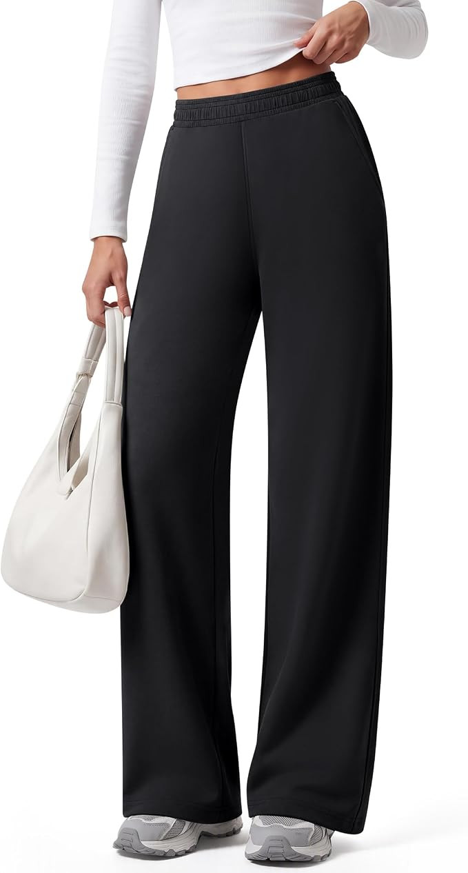 G4Free Smoofit Wide Leg Sweatpants for Women Narrow Elastic Waistband | Amazon (US)