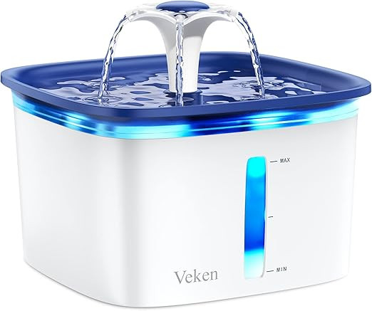 Veken 95oz/2.8L Pet Fountain, Automatic Cat Water Fountain Dog Water Dispenser with Smart Pump fo... | Amazon (US)