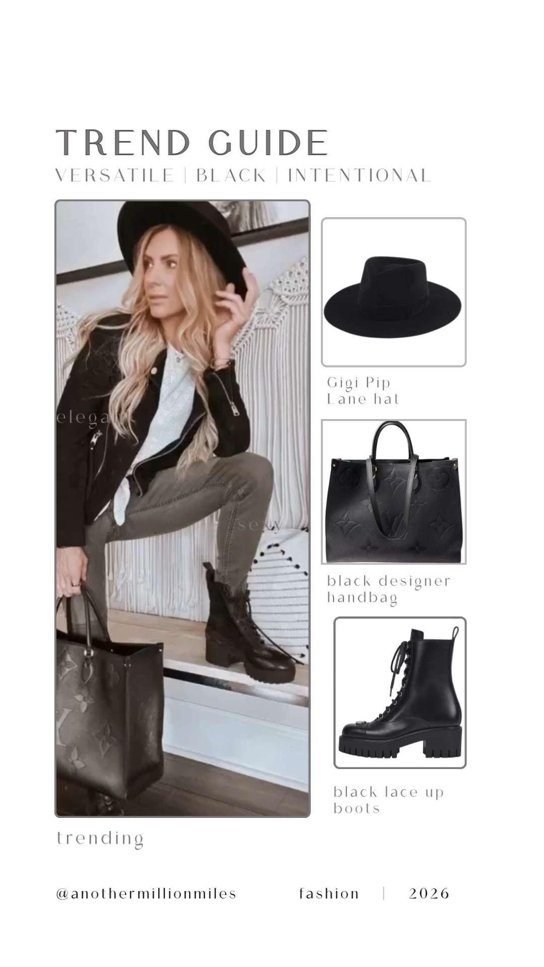 Black-on-black will forever be my power move 🖤✨
This look is versatile, elevated, and effortless—the kind of outfit that makes you feel put-together in seconds. A structured hat, a chic black bag, and lace-up boots = instant “main character” energy, whether you’re running errands, traveling, or heading to a casual dinner.  

 #LTKgrwm #LTKootd #LTKWorkwear