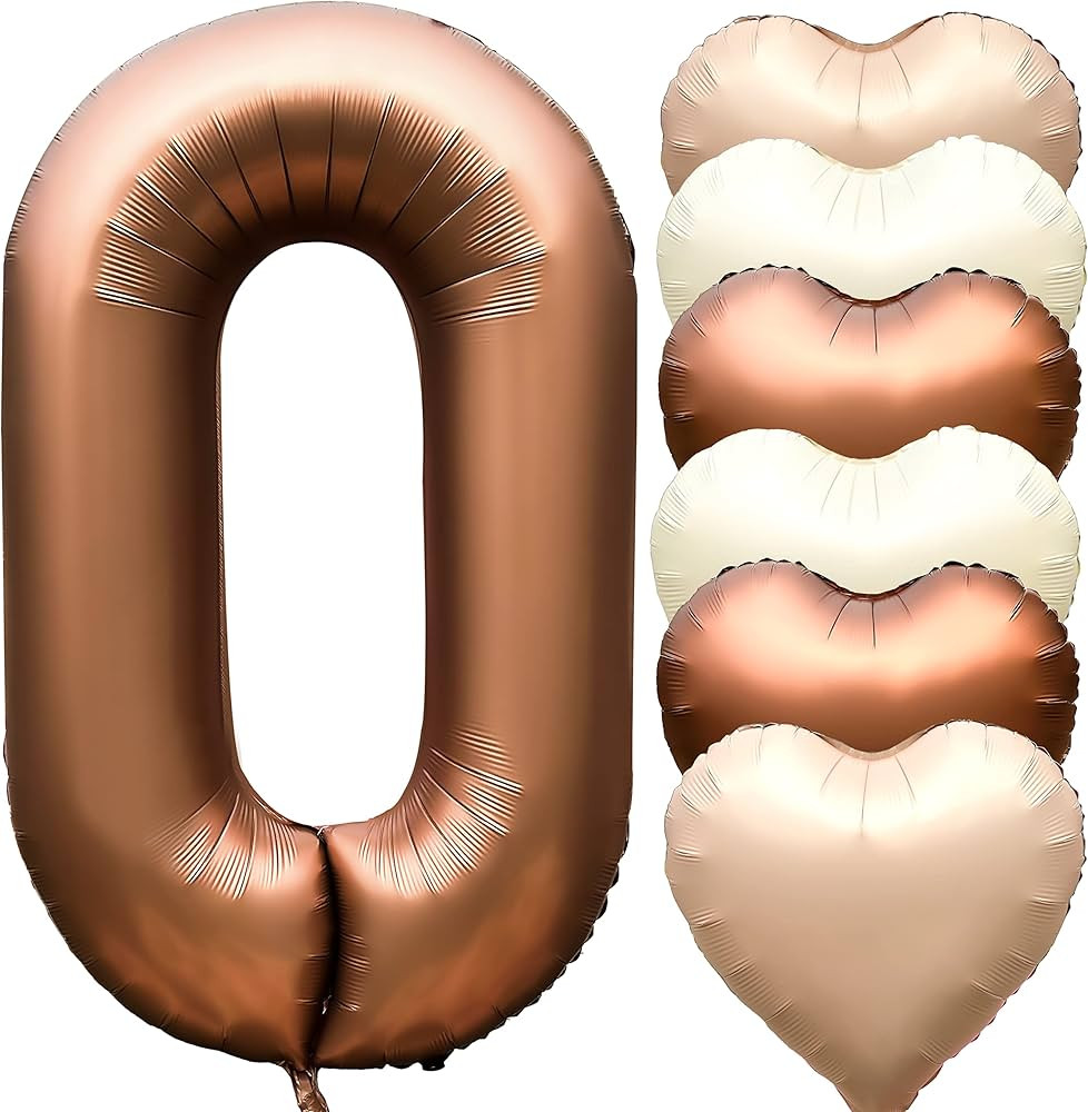 Jonhamwelbor 40 inch Number 0 Balloon Large Size Foil Helium Big Number Balloon 0-9 Birthday Part... | Amazon (US)