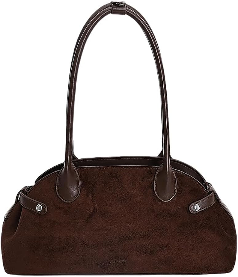 Suede Shoulder Bags for Women Suede Purse Vintage Shoulder Handbag Stylish Fall Purse | Amazon (US)