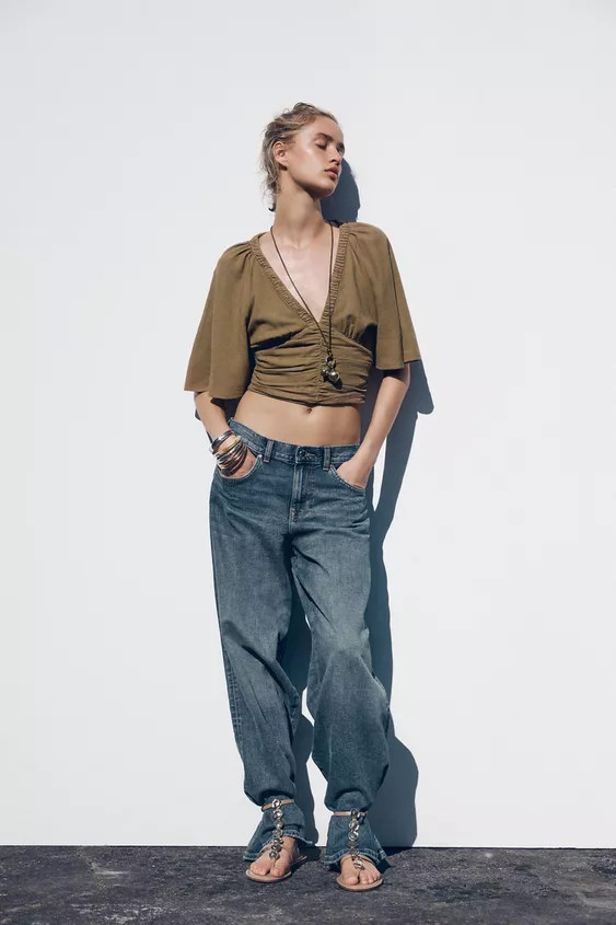 BEADED FLAT SANDALS | Zara UK