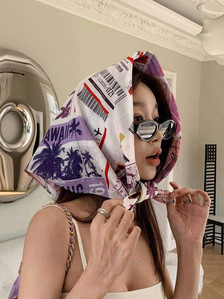 2024 Spring/Summer New Vintage American Bandana Scarf, Versatile Headband/Neckerchief/Headwear Fo... | SHEIN