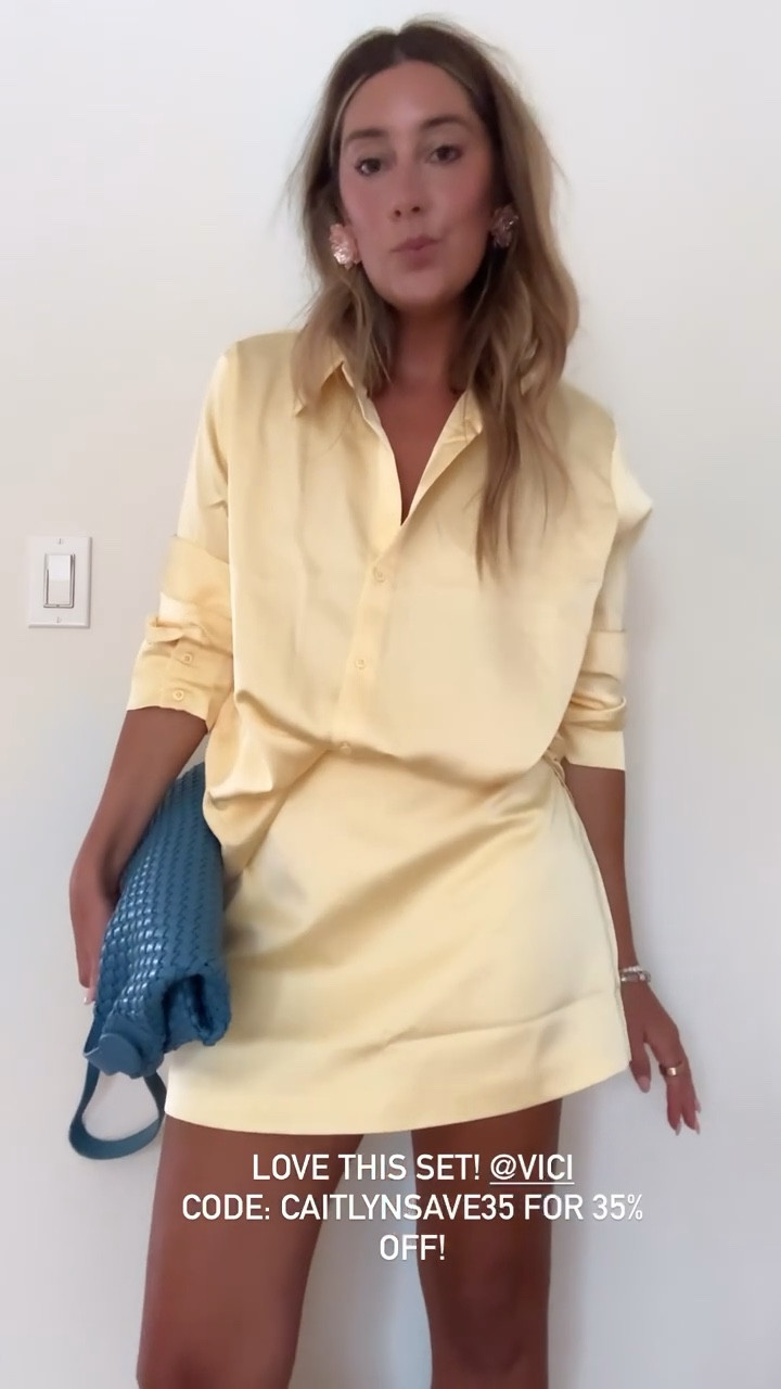 In love with this satin set from Vici! Cute and easy resortwear option. Use code CAITLYNSAVES35 fo 35% off 🩵

#LTKootd #LTKSaleAlert